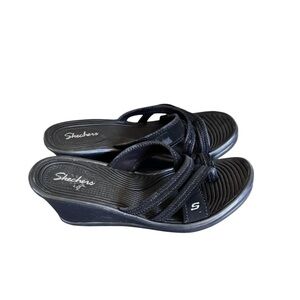 Skechers Rumblers Young at Heart Sandals Yoga Foam Black Women’s Size 9 Summer